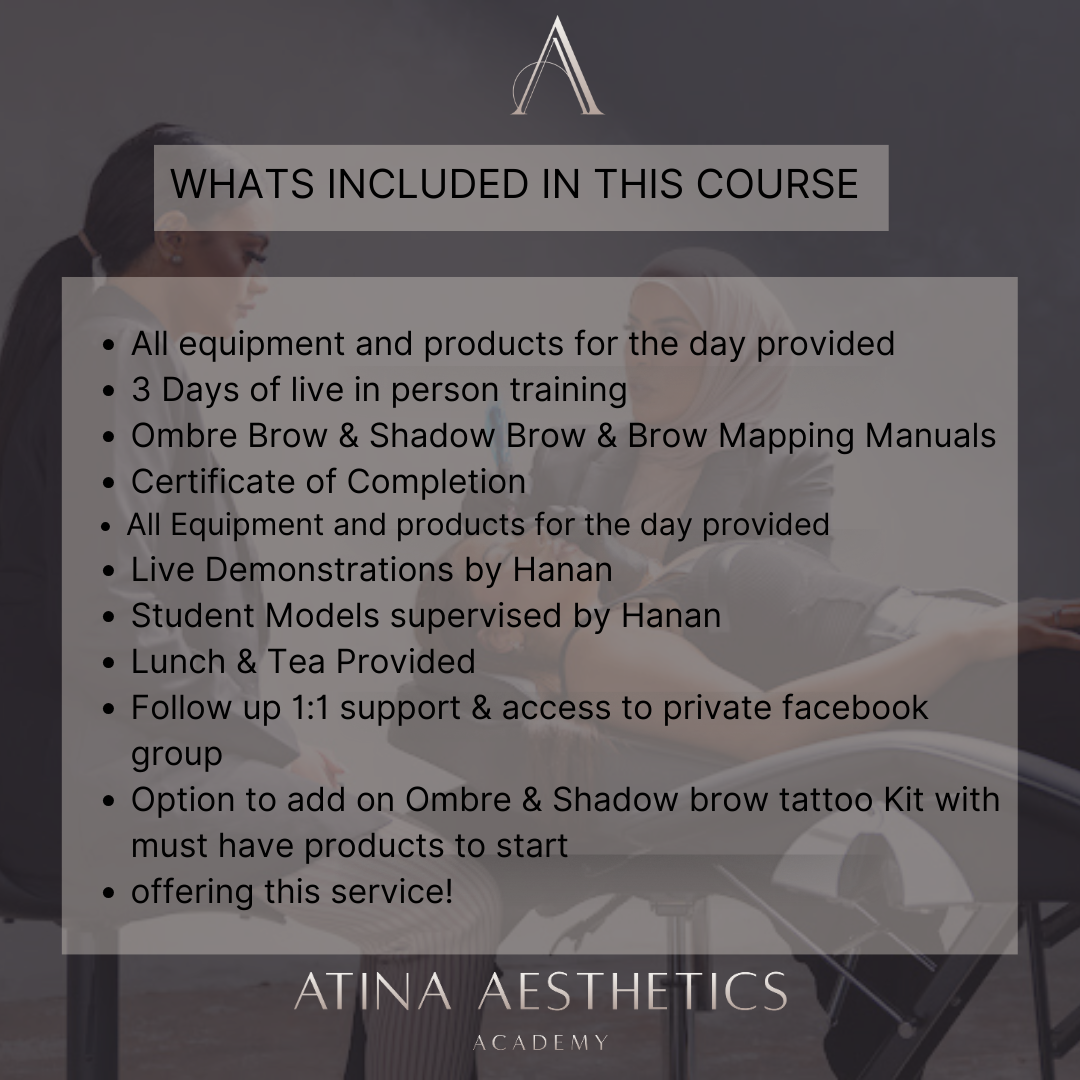 Auckland Cosmetic Ombré Brow in person 3 Days Training| 23-25 July 2024